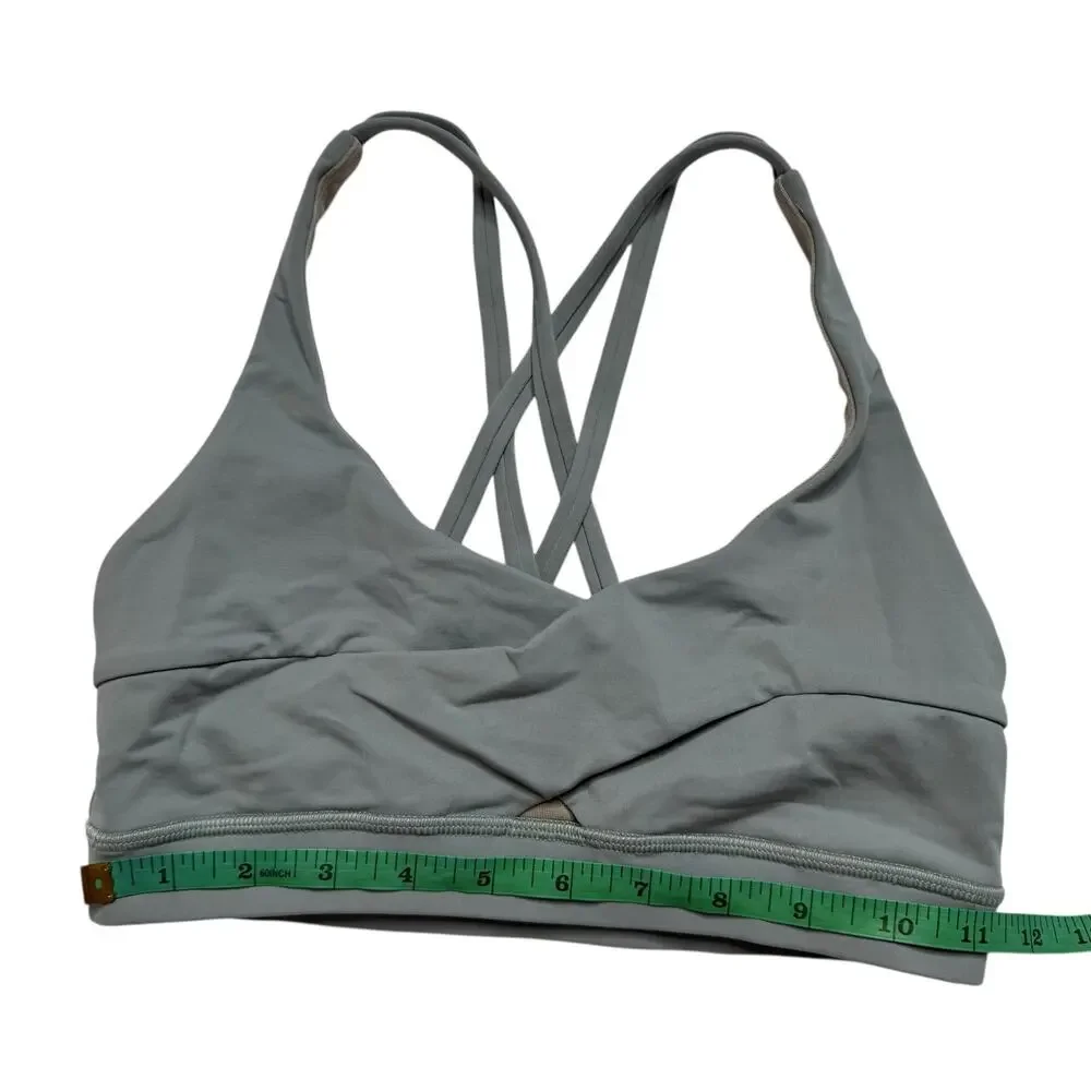 LULULEMON Wrap Energy Bra in Misty Moss Green Size 4 Womens Luxtreme #W2AYCS